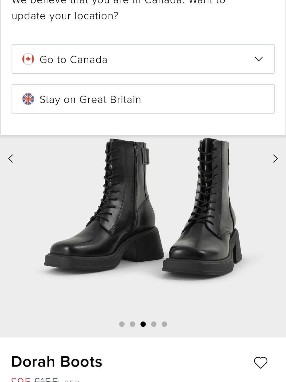 Vagabond Dorah Black Lace-Up Chunky Heel Boots